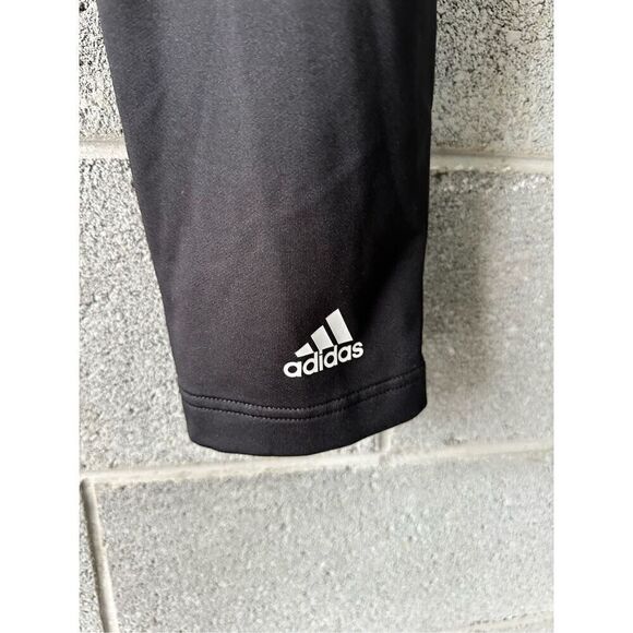 Adidas Team Performance Climawarm Mid Rise Activewear Leggings Black Size 2XL - Picture 2 of 4